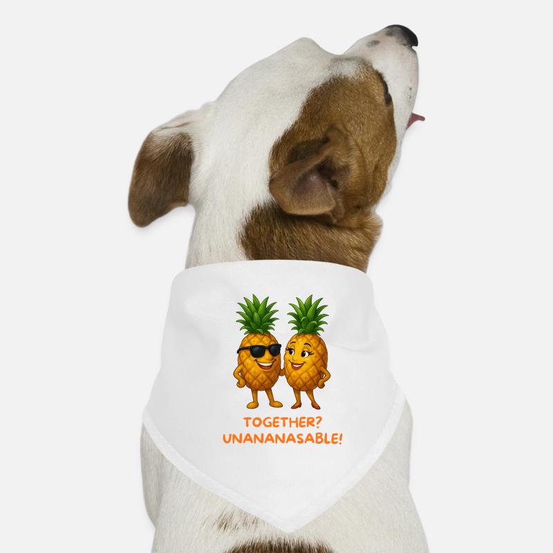 Pineapple Duo: Together Unpineapple Dog Bandana