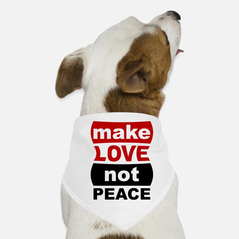 Make Love Not Peace Dog Bandana
