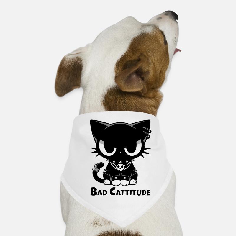 Bad Cattitude Goth Cat with Attitude Dog Bandana