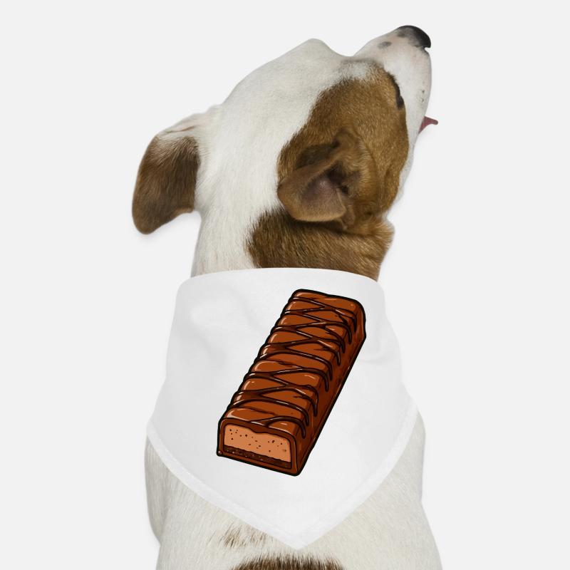 Barre chocolatée avec glaçage en zigzag Bandana pour chien