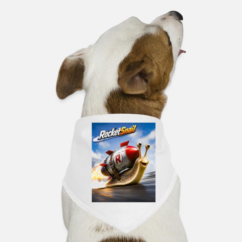 Aventure Rapide Spatiale Escargot Fusée Bandana pour chien