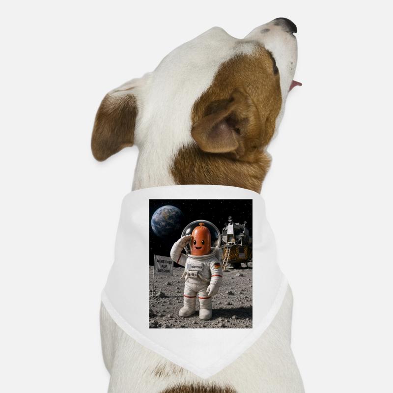 Astronaut Würstchen 2 Hunde-Bandana