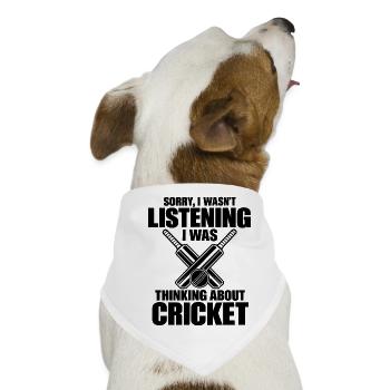 Lustiger Cricketspieler, Bowler, Schlagmann, Liebhaber, Sport - Hunde-Bandana - Weiß - Vorne