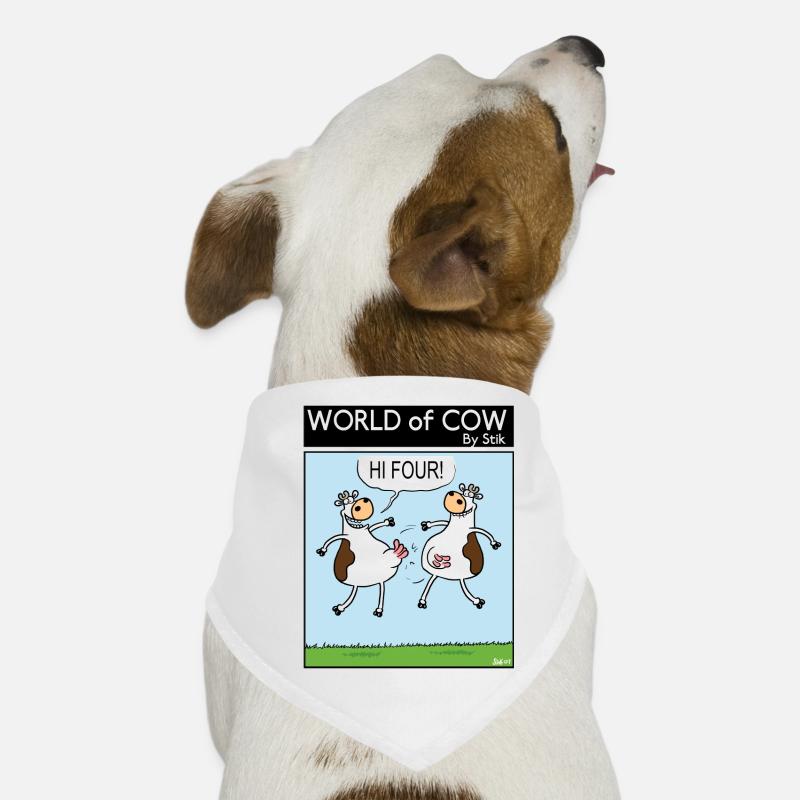 HALLO VIER! - Hunde-Bandana - Weiß