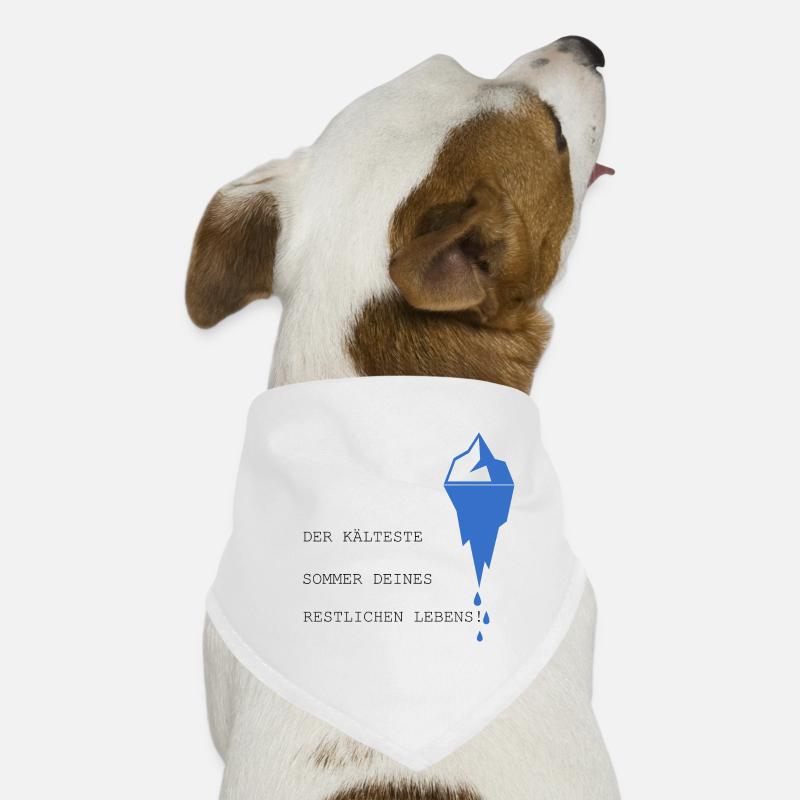 Eisberg Klimawandel Sprüche Geschenkidee - Hunde-Bandana - Weiß