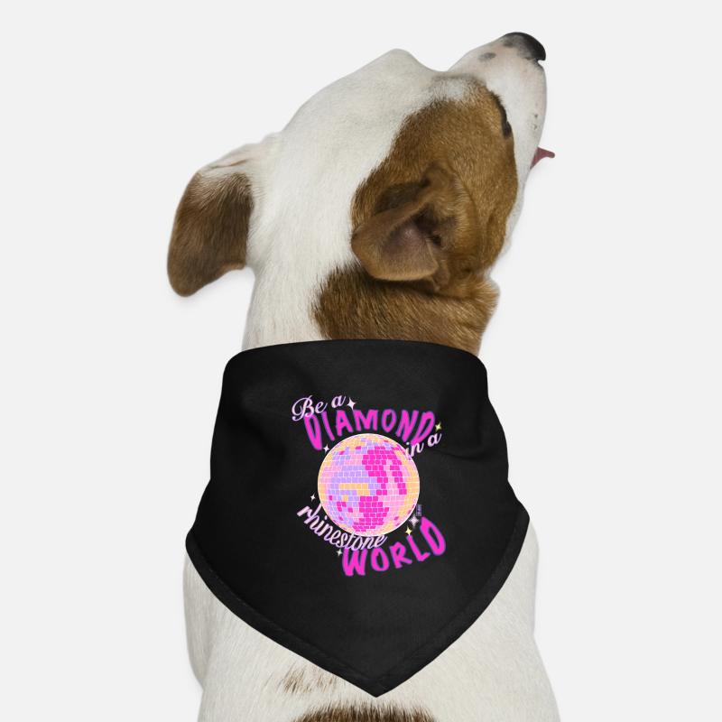 Sei eine diamantene Glitzer-Discokugel Hunde-Bandana