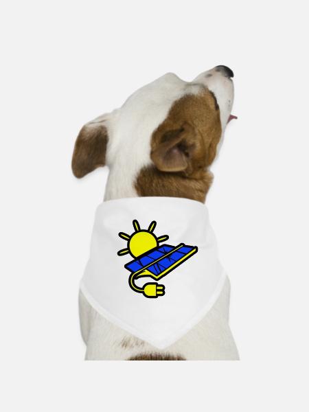 Photovoltaic system solar energy - Dog Bandana - white - Front