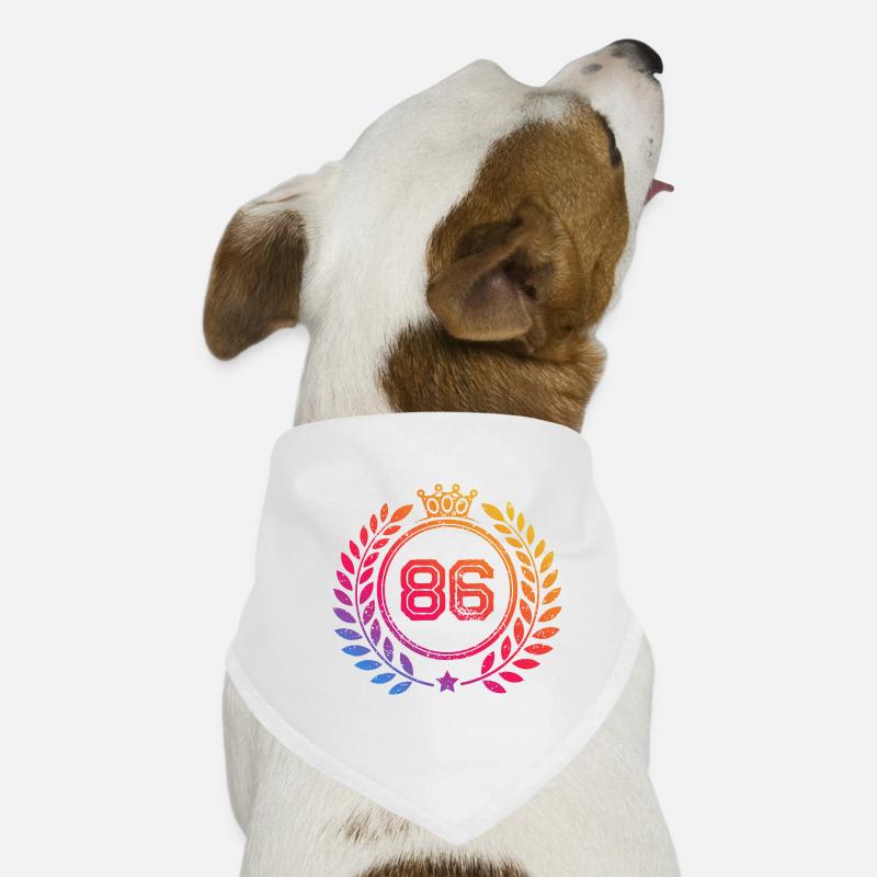 86 Number wreath Dog Bandana