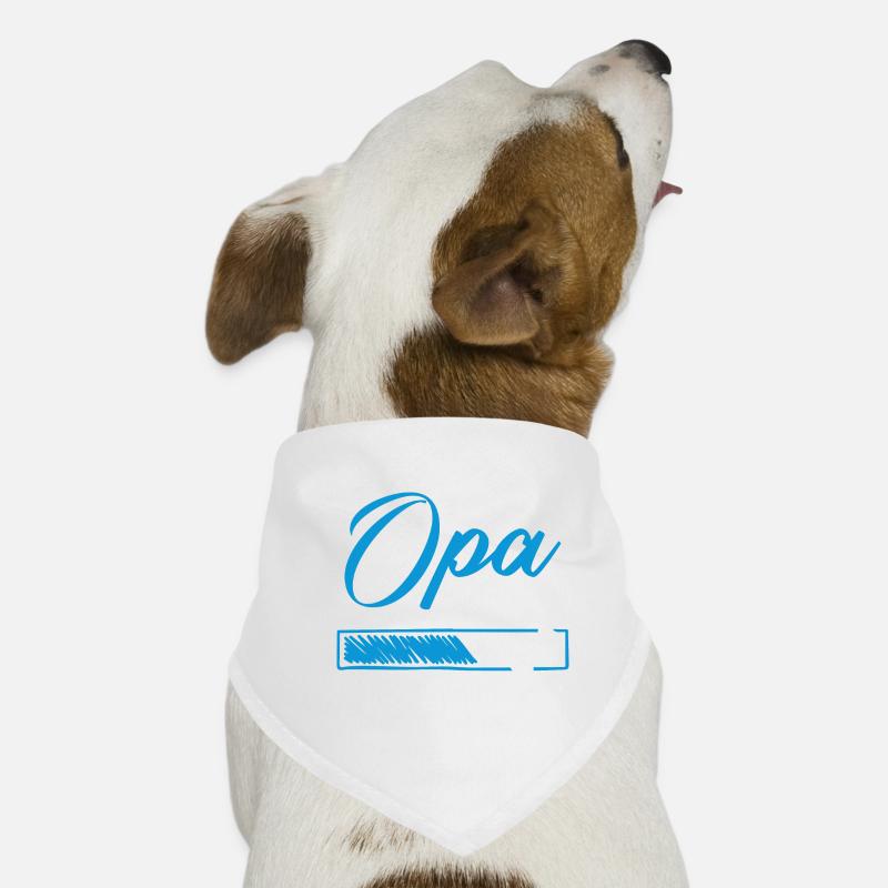 Werdender Opa 2026 Opa loading Geschenk Männer - Hunde-Bandana - Weiß