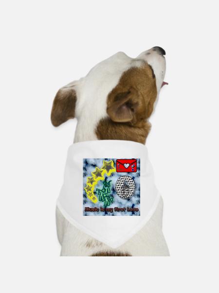 Music is my first Love - Image - 2023 - Dog Bandana - white
