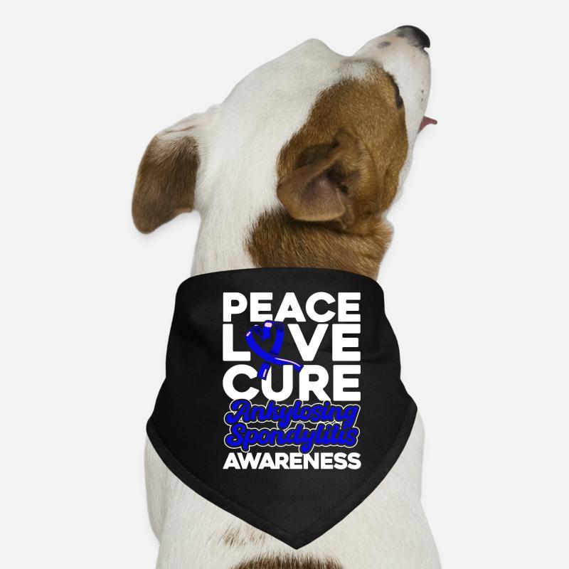 Ruban bleu de conscience de la spondylarthrite ankylosante Bandana pour chien