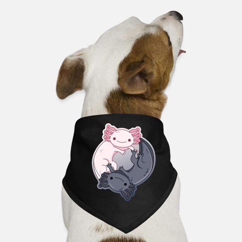 Conception Yin-Yang pour les amateurs d’axolotl Bandana pour chien