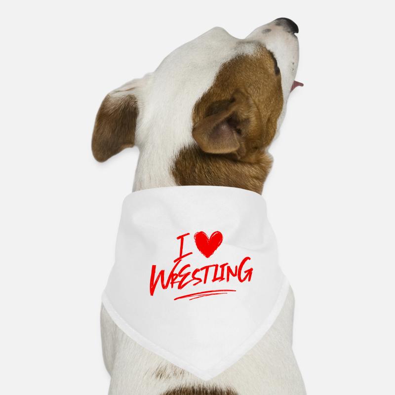 Ich liebe Wrestling Hunde-Bandana