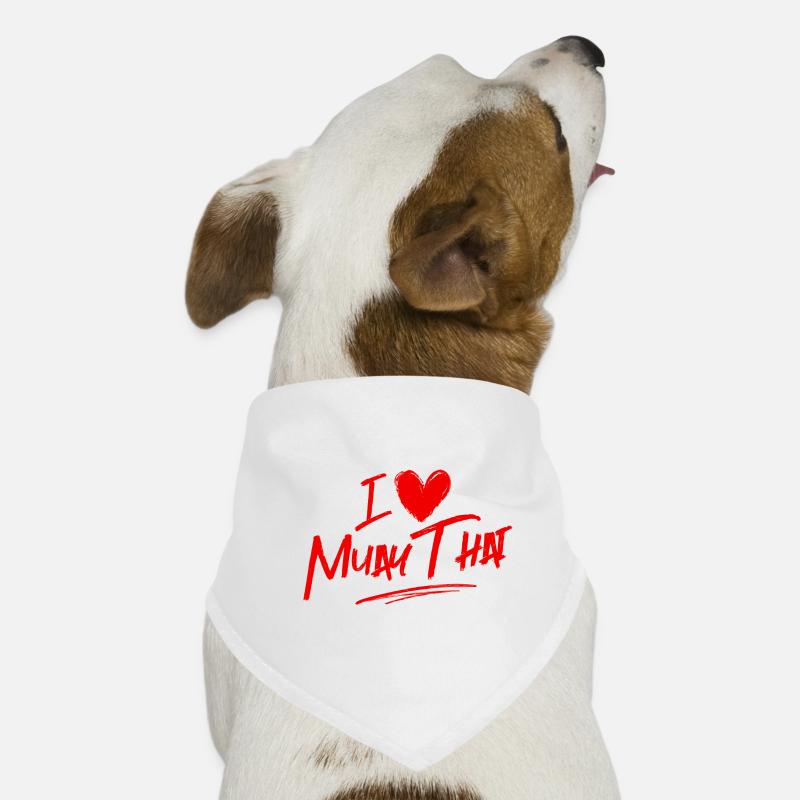 Ich liebe Muay Thai Hunde-Bandana