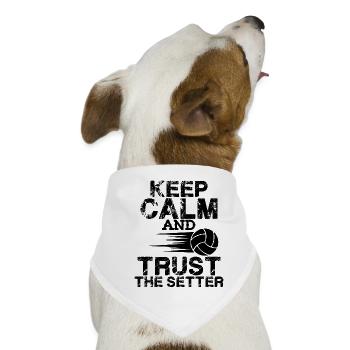 keep calm volleyball - Hunde-Bandana - Weiß - Vorne
