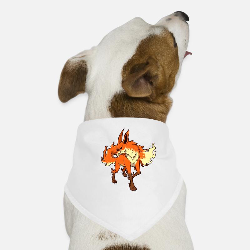 Monster Animals - Horror Flames Fox Dog Bandana