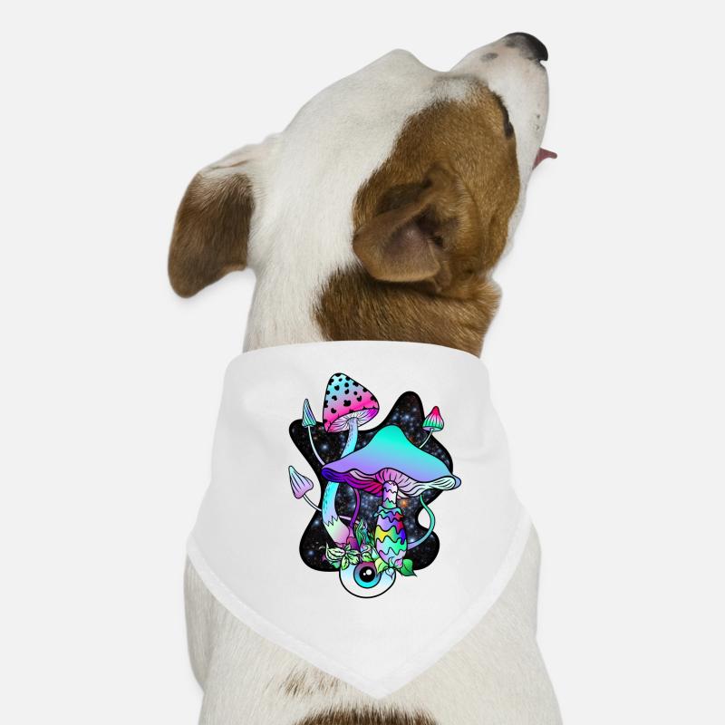 Magic Mushroom Eye Art psychédélique des champignons Bandana pour chien