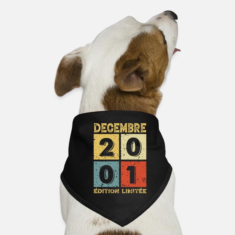 Vintage Geburtstagsgeschenkidee Dezember 2001 Hunde-Bandana