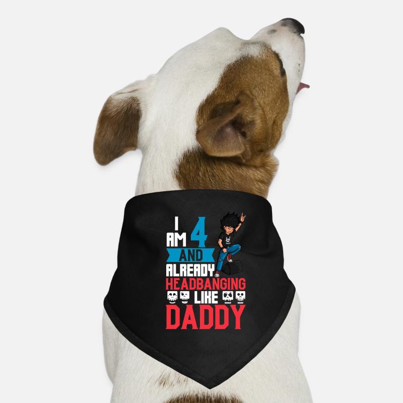 J’ai 4 ans - Jeune Rocker Bandana pour chien