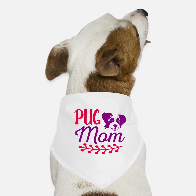 Mops-Mama - Rot und Violett Hunde-Bandana