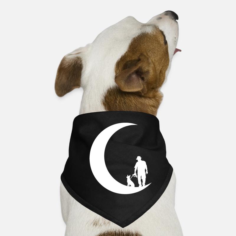 Crescent Moon - Man with Dog - Dog Bandana
