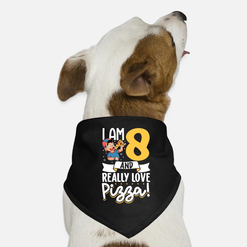 Ich bin 8 - Jungen Pizza Hunde-Bandana