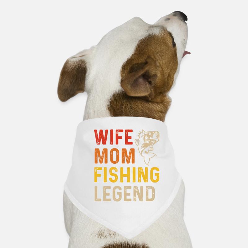 Épouse Mère Légende de la pêche Bandana pour chien