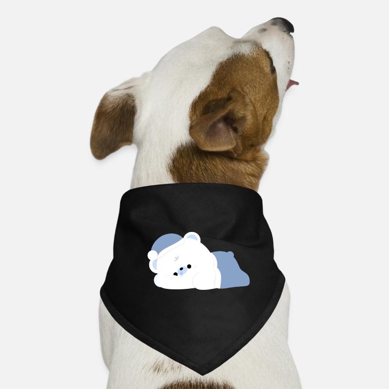 Tired Polar Bear Dog Bandana