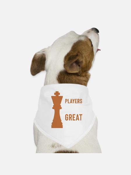 Jeu Échecs joueurs - Bandana pour chien - blanc