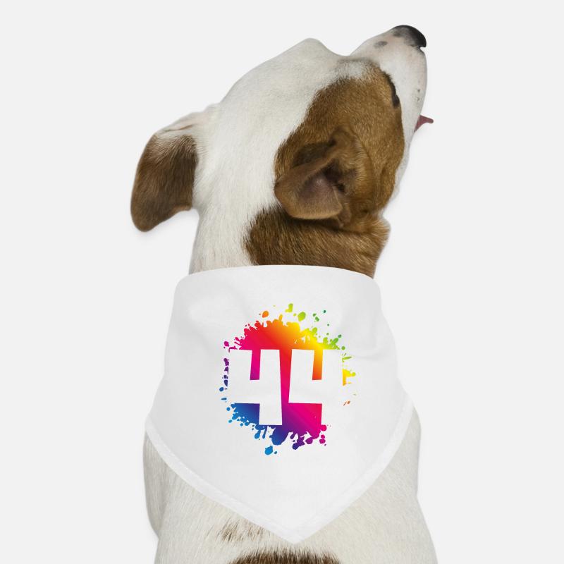 44 Zahl Klecks Hunde-Bandana