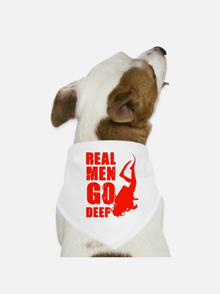 diving fun - Dog Bandana - white - Front