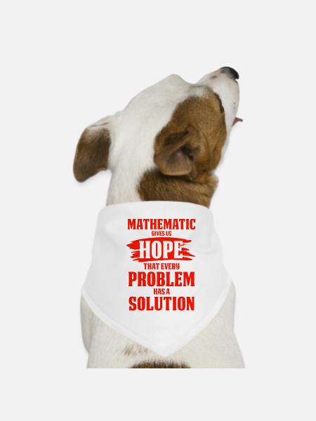 mathematics - Dog Bandana - white - Front
