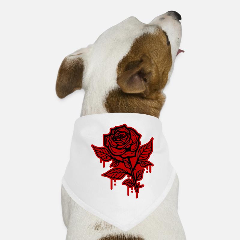 Symbole de la rose Bandana pour chien