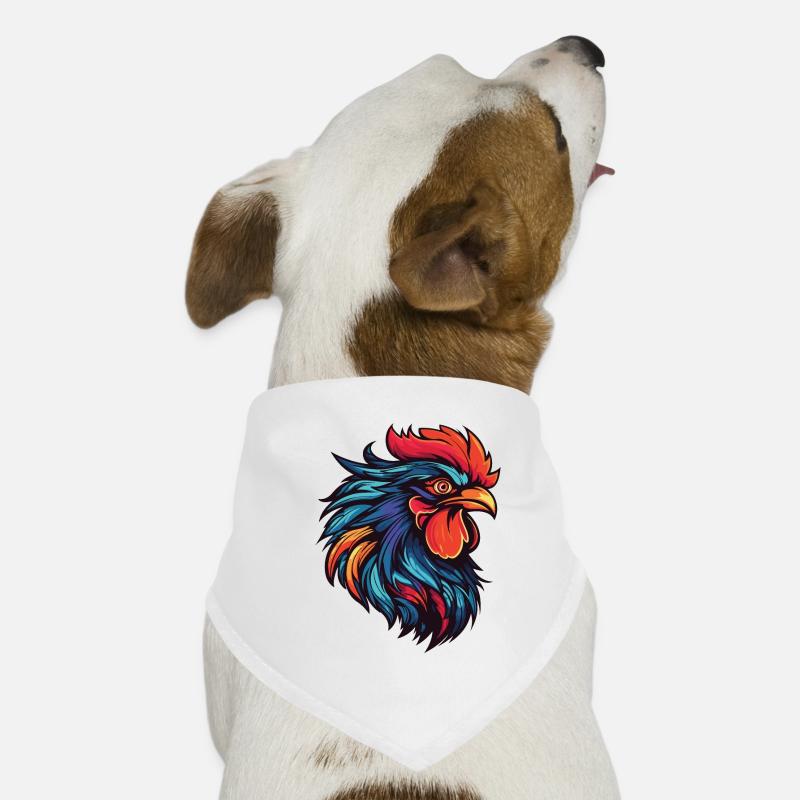 Portrait de coq Bandana pour chien