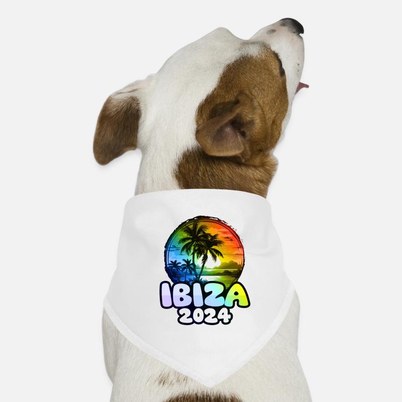 Ibiza 2024 Palmen Bunt Hunde-Bandana