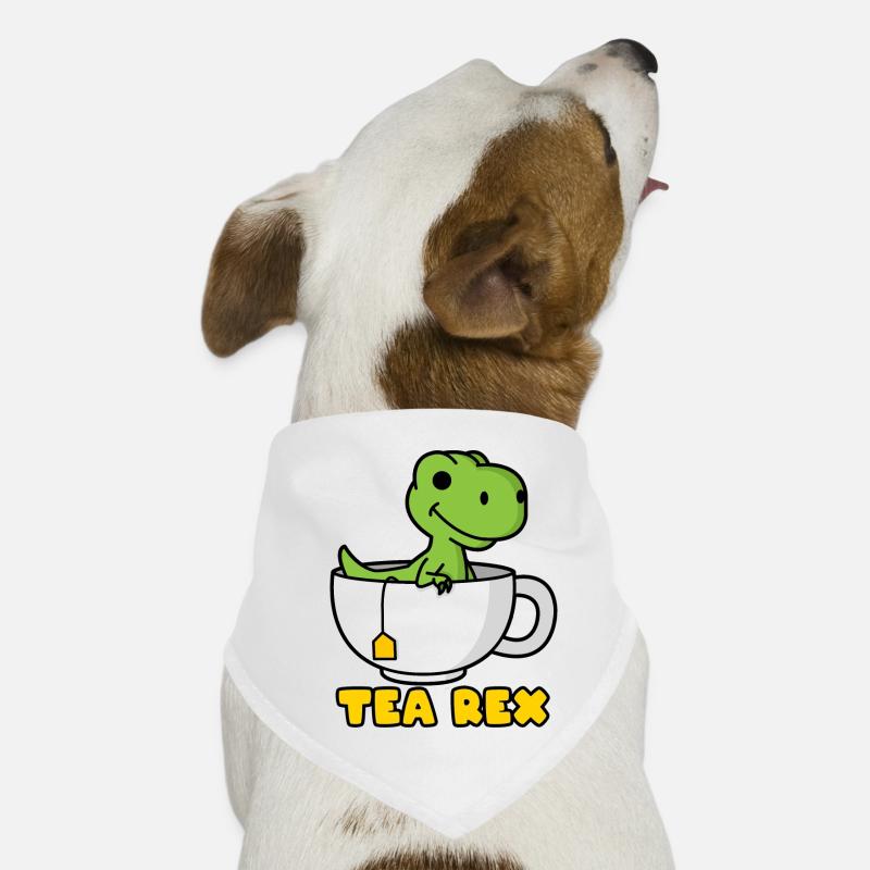 TEA REX - Hunde-Bandana - Weiß