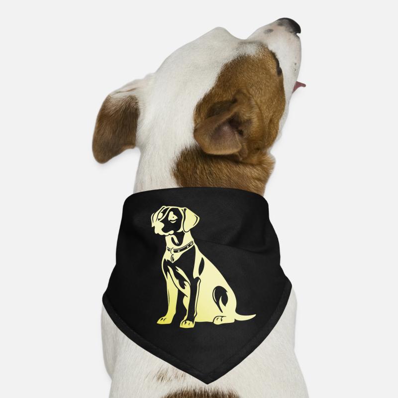 Beagle Dog Silhouette Dog Bandana