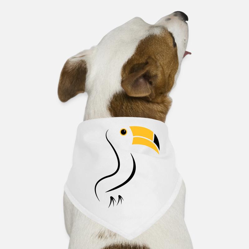 toucan silhouette - Hunde-Bandana - Weiß