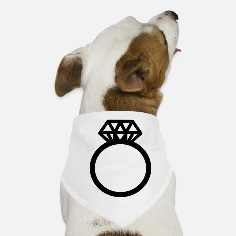 Engagement ring diamond ring wedding ring motif clipart Dog Bandana