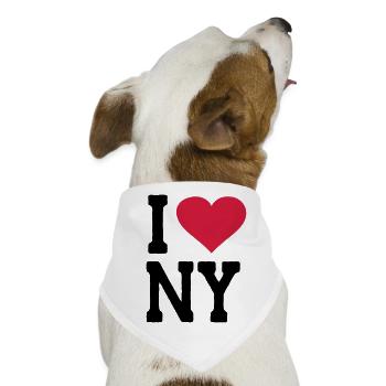 I Love NY New York - Hunde-Bandana - Weiß - Vorne