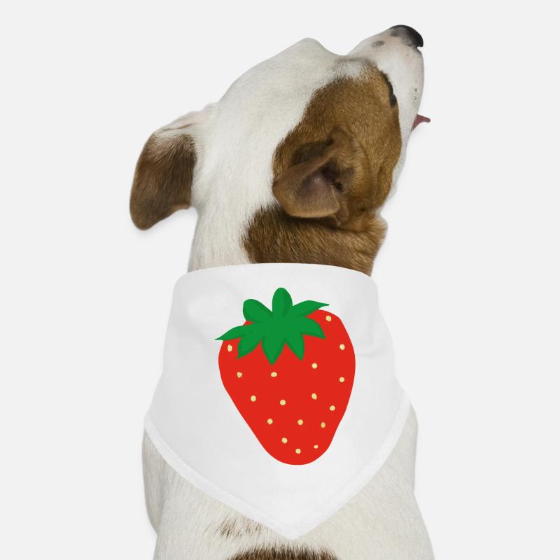 Erdbeere Illustration Geschenkidee Hunde-Bandana