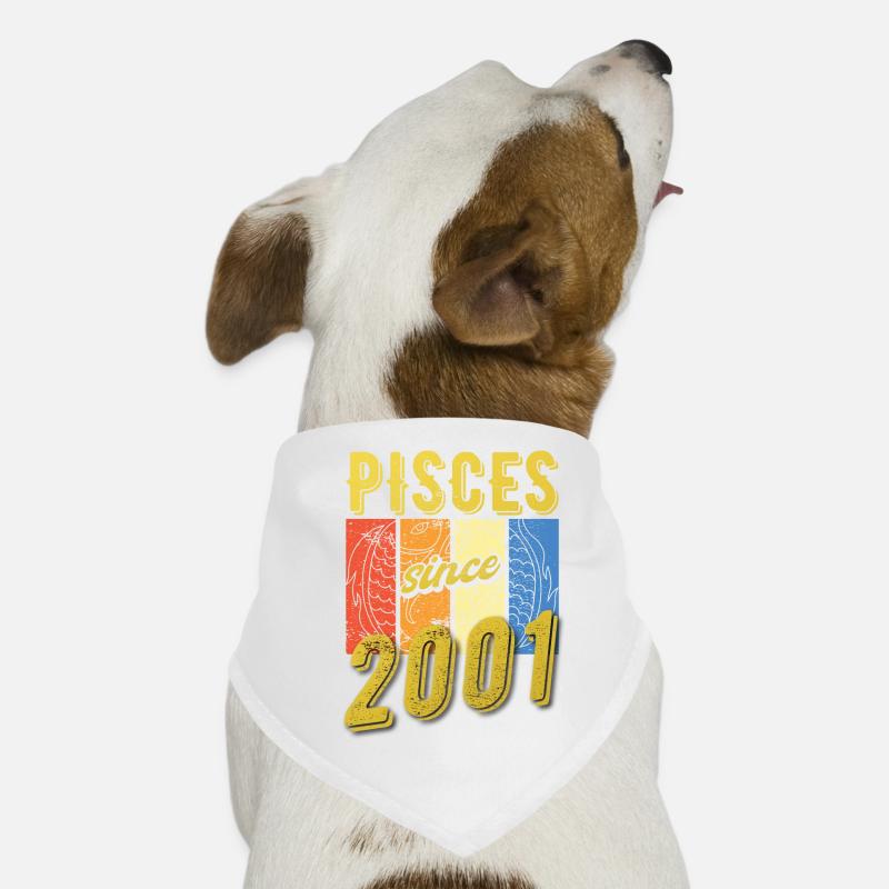 Fische 2001 Geburtstag Sternzeichen Geschenk Hunde-Bandana