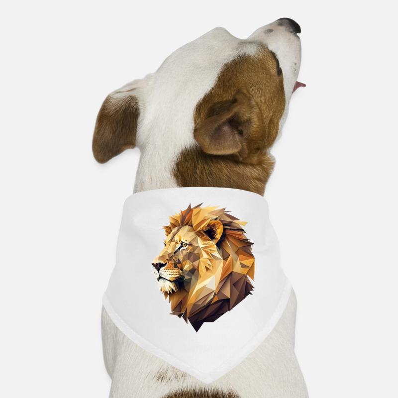 LION - Bandana pour chien - blanc