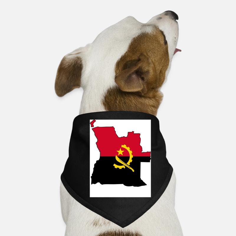 Angola Flag, Map Dog Bandana