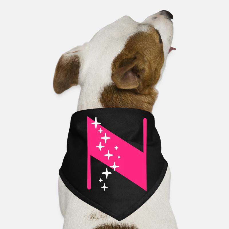 Buchstabe N Glitzer Hunde-Bandana