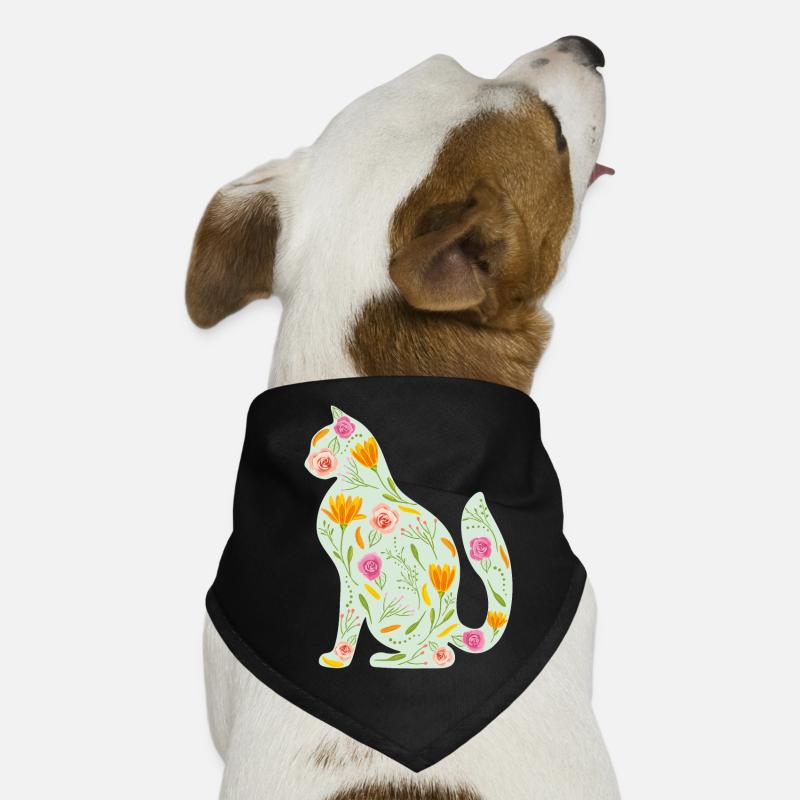 Florale Katze Hunde-Bandana