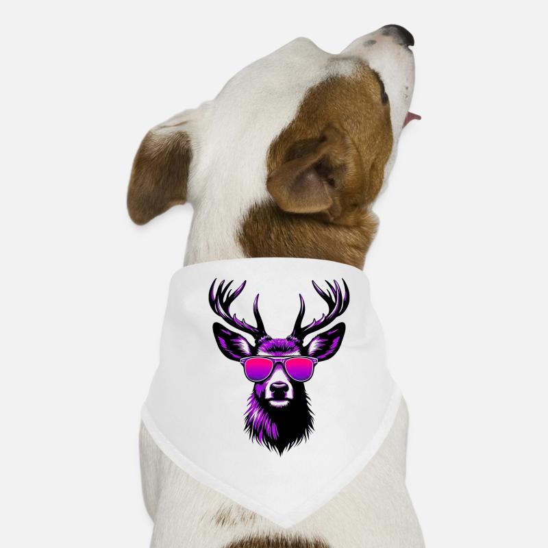 Hirsch mit Sonnenbrille Hunde-Bandana