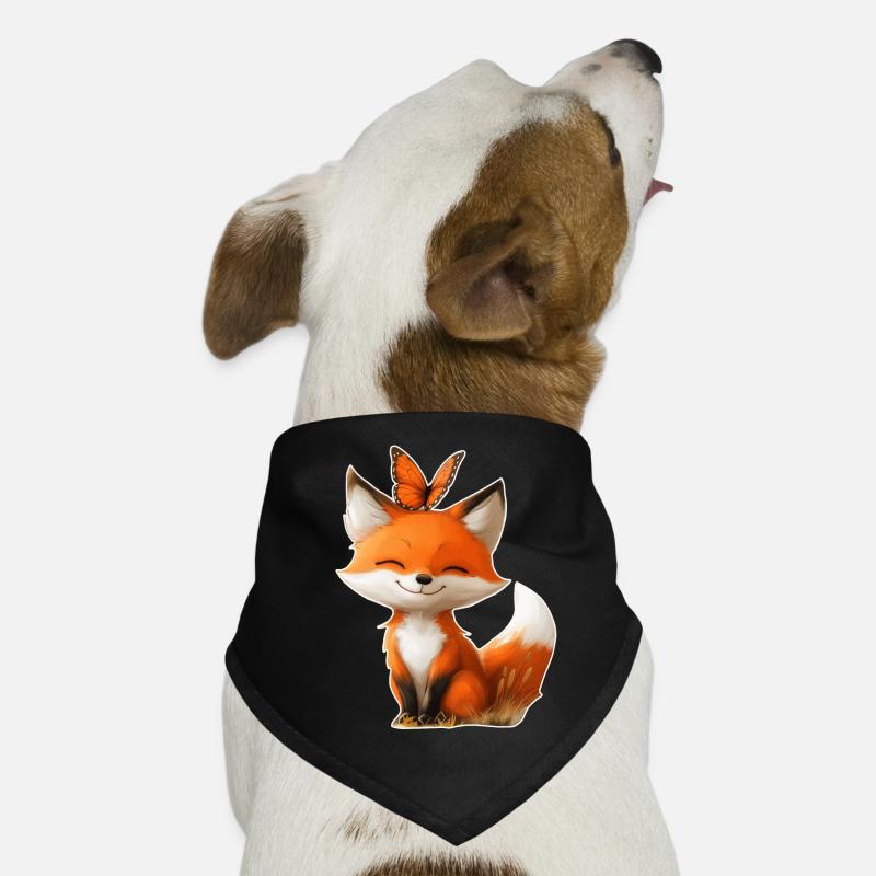 Fuchs mit Schmetterling Hunde-Bandana
