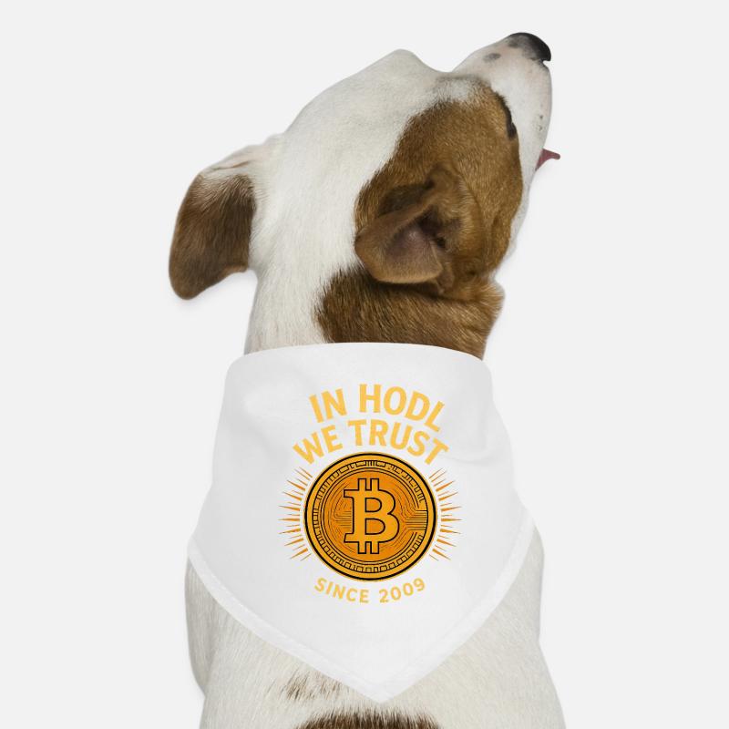 Conception de l’emblème Bitcoin Trust Bandana pour chien