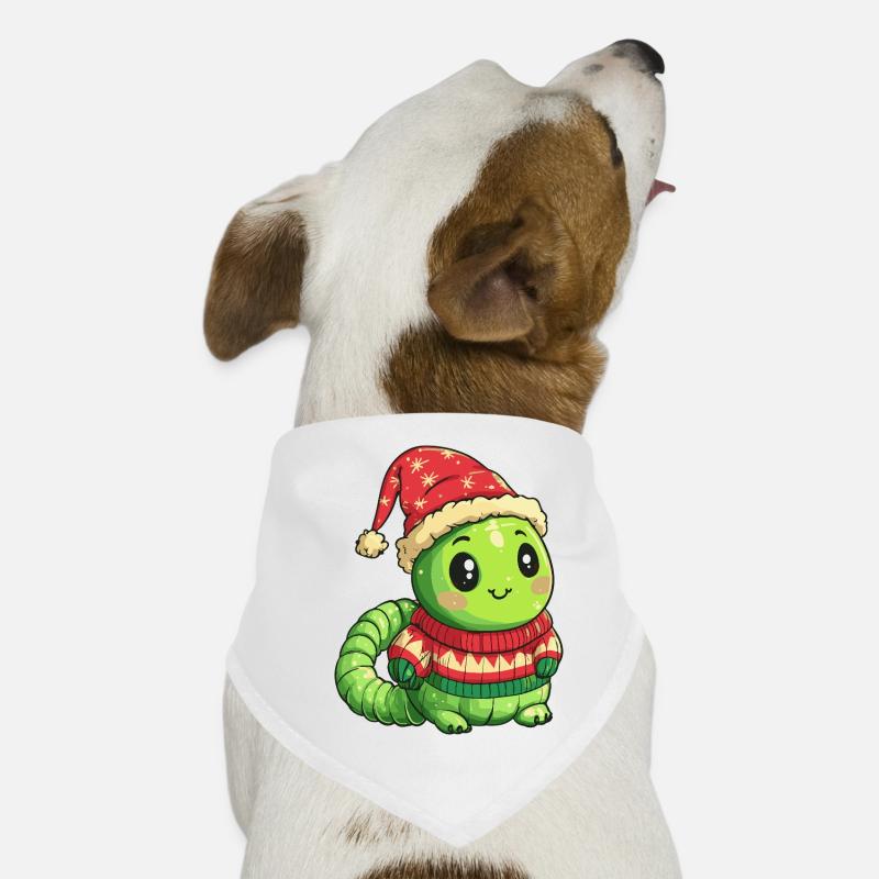 Worm Christmas Dog Bandana
